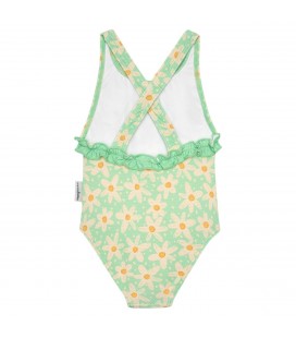 Waterlemon - Bañador Niña Estampado Margaritas Verdes