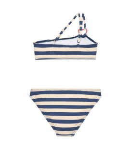 Waterlemon - Bikini Niña Rayas Azul Y Beige