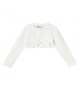 Mayoral - Bolero Tricot Basico Crudo Para Bebé Niña