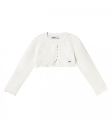 Mayoral - Bolero Tricot Basico Crudo Para Bebé Niña
