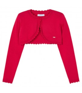 Mayoral - Bolero Tricot Basico Rojo Para Niña