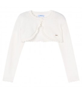 Mayoral - Bolero Tricot Basico Crudo Para Niña