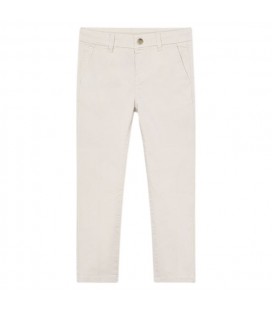 Mayoral - Pantalon Chino Sarga Basico Hueso Para Niño