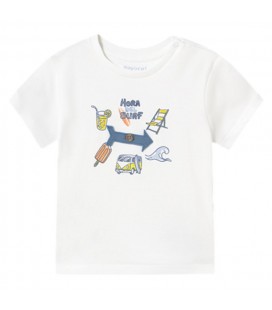 Mayoral - Camiseta  play surf Blanco