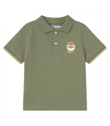 Mayoral - Polo Manga Corta Apliques Salvia Para Bebé Niño