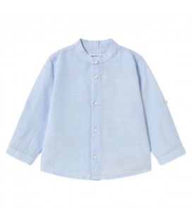 Mayoral - Camisa Manga Larga Lino Cuello Mao Brisa Para Bebé Niño