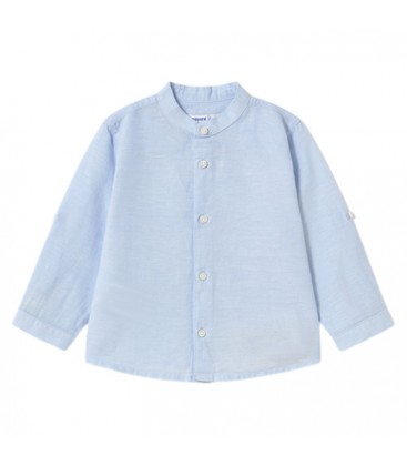 Mayoral - Camisa Manga Larga Lino Cuello Mao Brisa Para Bebé Niño