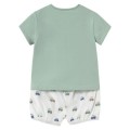 Mayoral Newborn - Conjunto Bebé pantalon corto bombacho color Jade