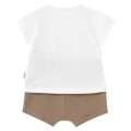 Mayoral Newborn - Conjunto Bebé pantalon corto punto color Muffin