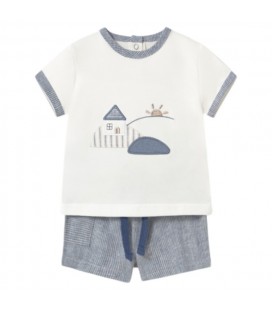Mayoral Newborn - Conjunto Bebé pantalon corto color Star
