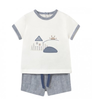 Mayoral Newborn - Conjunto Bebé pantalon corto color Star