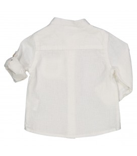 Birba - Camisa Coreana de Manga Larga en Lino Mezclado