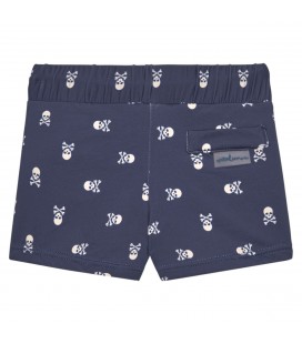 Waterlemon - Bañador Boxer Niño Calaberas Azul Marino