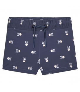 Waterlemon - Bañador Boxer Niño Calaberas Azul Marino