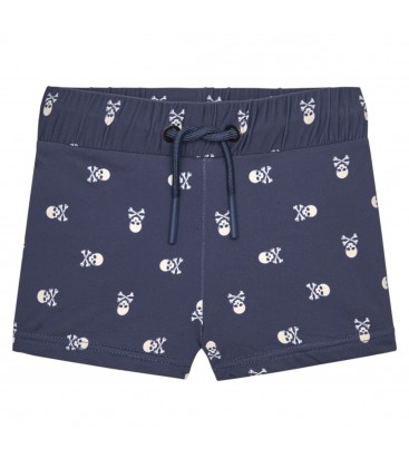 Waterlemon - Bañador Boxer Niño Calaberas Azul Marino