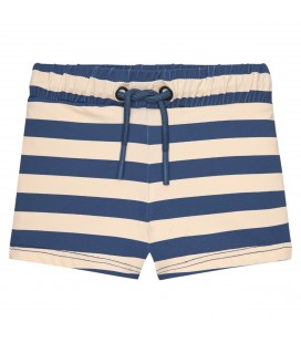 Waterlemon - Bañador Boxer Niño Rayas Beige Y Marino