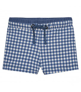 Waterlemon - Bañador Boxer Niño Vichy Azul