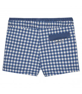 Waterlemon - Bañador Boxer Niño Vichy Azul