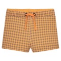 Waterlemon - Bañador Boxer Niño Cuadros Mostaza