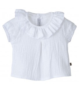 Calamaro Baby - Blusa Alborán Manga Corta Color Blanco