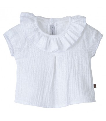 Calamaro Baby - Blusa Alborán Manga Corta Color Blanco