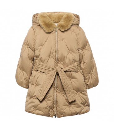 Abel&Lula - Chaqueton bordado acolchado Color Camel