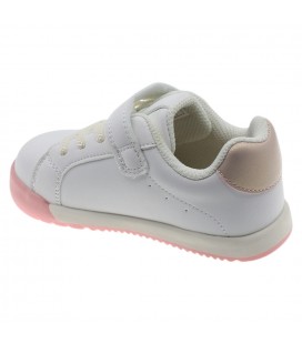 Beppi - Zapato Casual Barefoot Blanco Rosa
