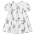 Mayoral - Vestido rustico estampado color natural para niña