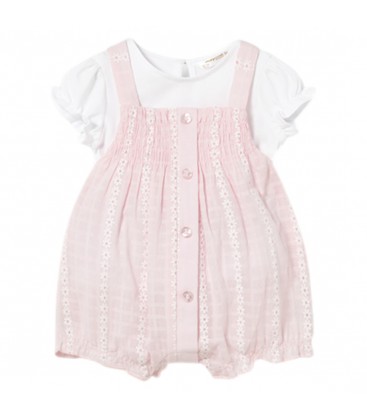 Mayoral Newborn - Conjunto peto color rosa baby