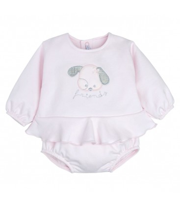 Calamaro Baby - Conjunto Pololo Burela Color Rosa