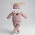 Pangasa Baby - Primera puesta vintage con gorro rosa vintage