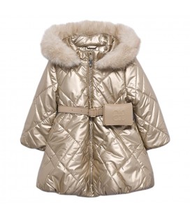 Abel&Lula - Chaqueton con cinturon carter color Dorado