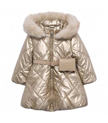 Abel&Lula - Chaqueton con cinturon carter color Dorado