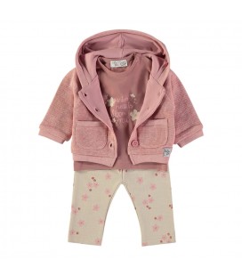 Babybol - Conjunto 3 piezas rosa palo