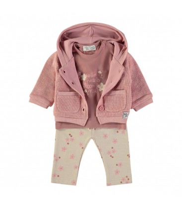 Babybol - Conjunto 3 piezas rosa palo
