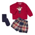 Mayoral Newborn - Conjunto pantalón corto y leotardos rojo