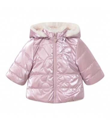 Mayoral Newborn - Chaquetón reversible malva