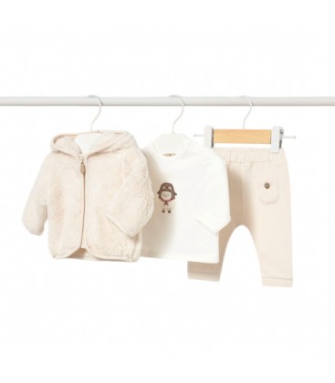Mayoral Newborn - Chándal 3 piezas con camiseta cerámica