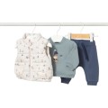 Mayoral Newborn - Chándal 3 piezas con chaleco índigo