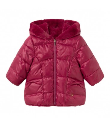 Mayoral - Chaqueton reversible pelo color Framboise