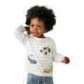 Mayoral - Camiseta manga larga rayas celeste