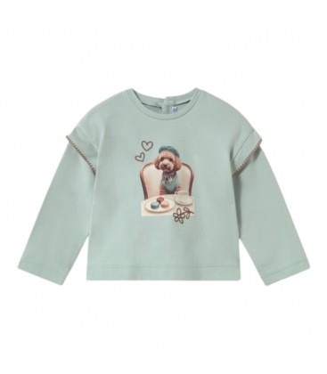 Mayoral - Camiseta manga larga anís