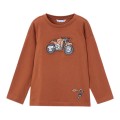 Mayoral - Camiseta manga larga relieve teja