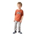 Mayoral - Camiseta manga larga relieve teja
