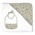 SARDON - Capa de baño y babero floral verde