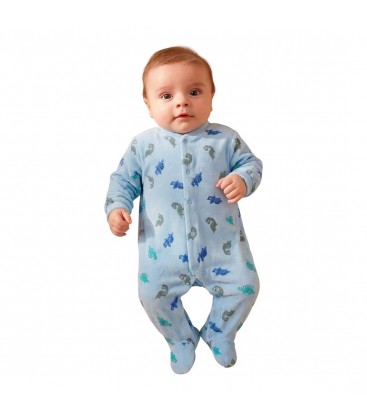 Waterlemon - Pelele velour estampado celeste