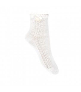 Calcetines tobilleros calado lateral y lazo de Cóndor - Blanco