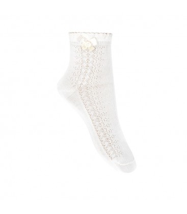 Calcetines tobilleros calado lateral y lazo de Cóndor - Blanco