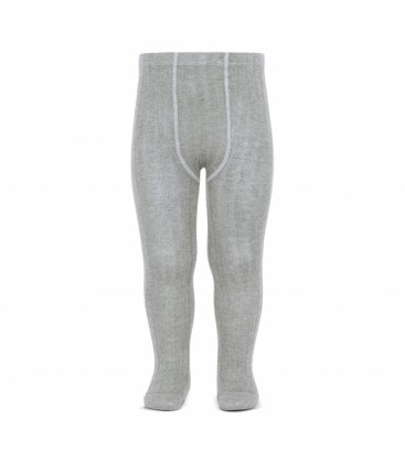 Leotardo básico canalé de Cóndor - Gris claro