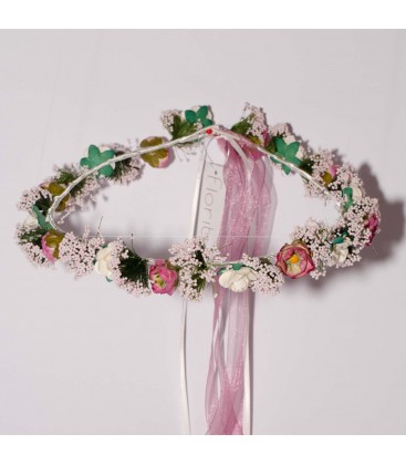 Diadema redonda para primera comunión de Floritur